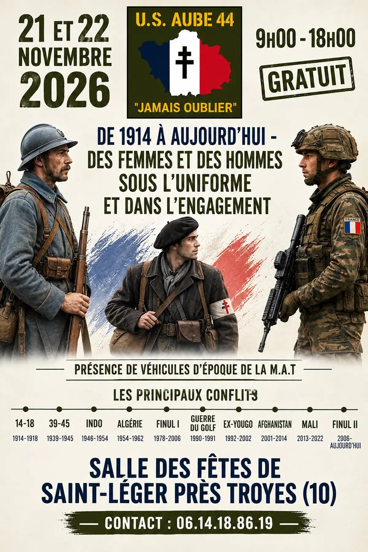 Exposition : De 1914 à aujourd'hui - Des femmes et des hommes sous l'uniforme et dans l'engagement