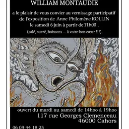 Exposition de Anne Philomène Rollin à l'atelier-galerie William Montaudié