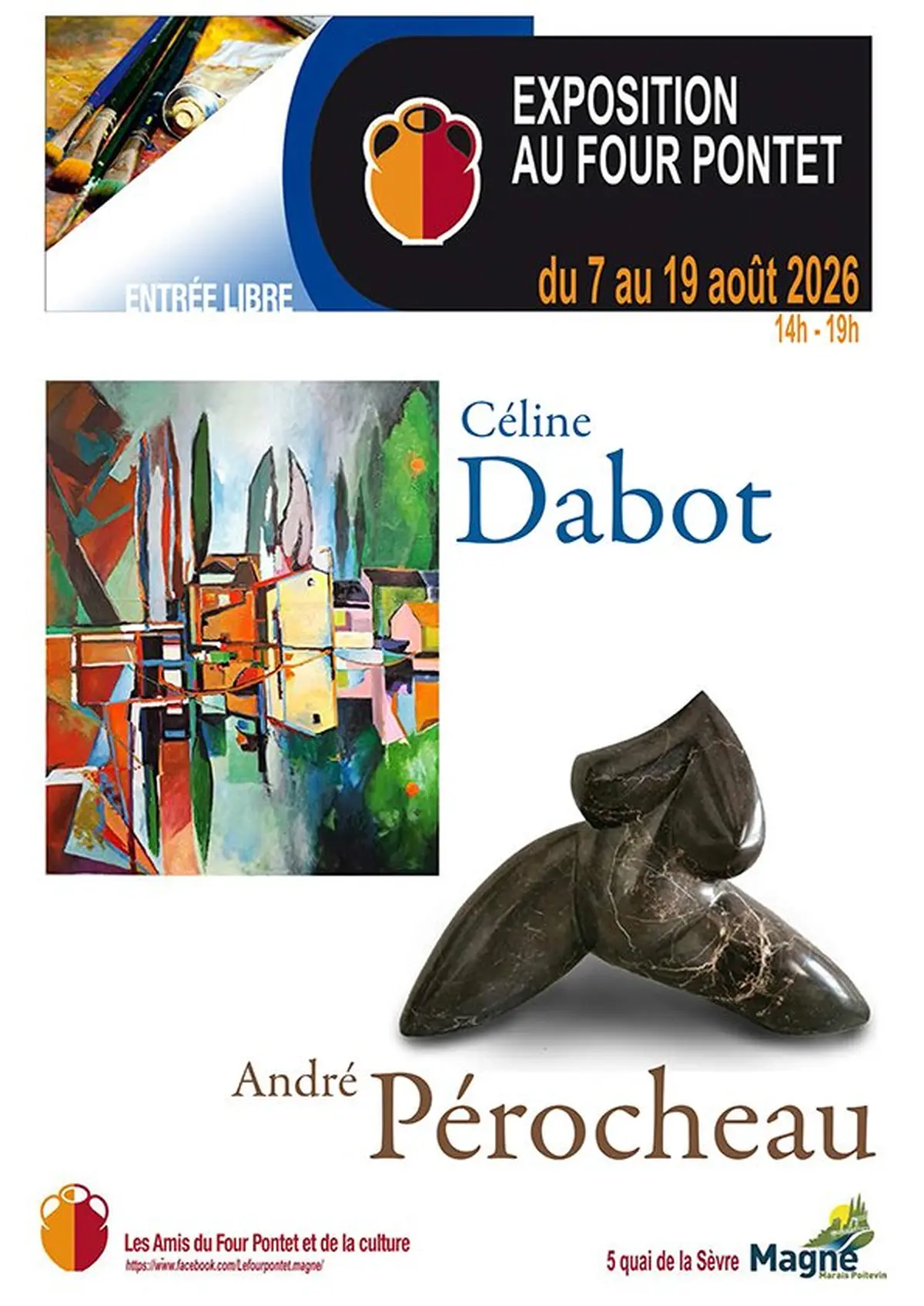 Exposition de Céline Dabot et André Pérocheau au Four Pontet à Magné
