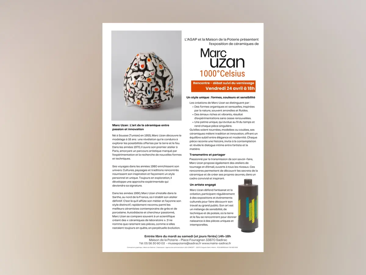 Exposition de céramiques : 1000°Celsius par Marc Uzan