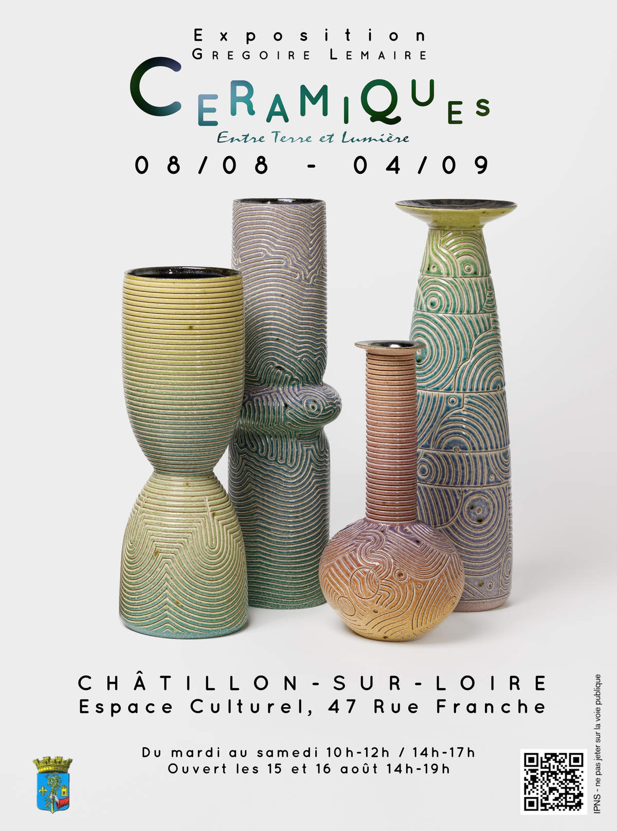 Exposition de céramiques Entre Terres et Lumière de Grégoire Lemaire