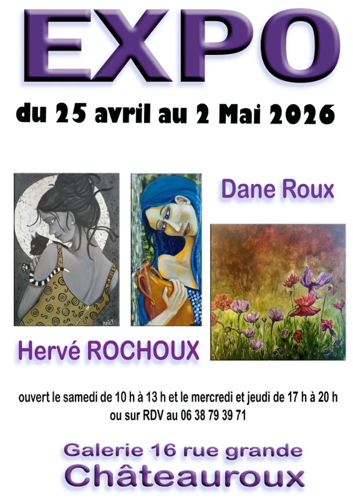 Exposition de Dane Roux et Hervé Rochoux