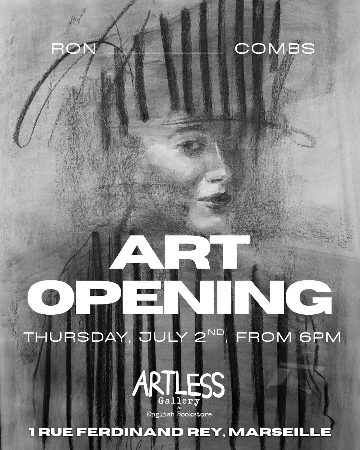 Exposition de dessins au fusain de Ron Combs