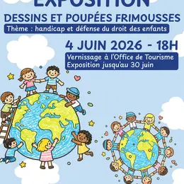 Exposition de dessins et poupées frimousses