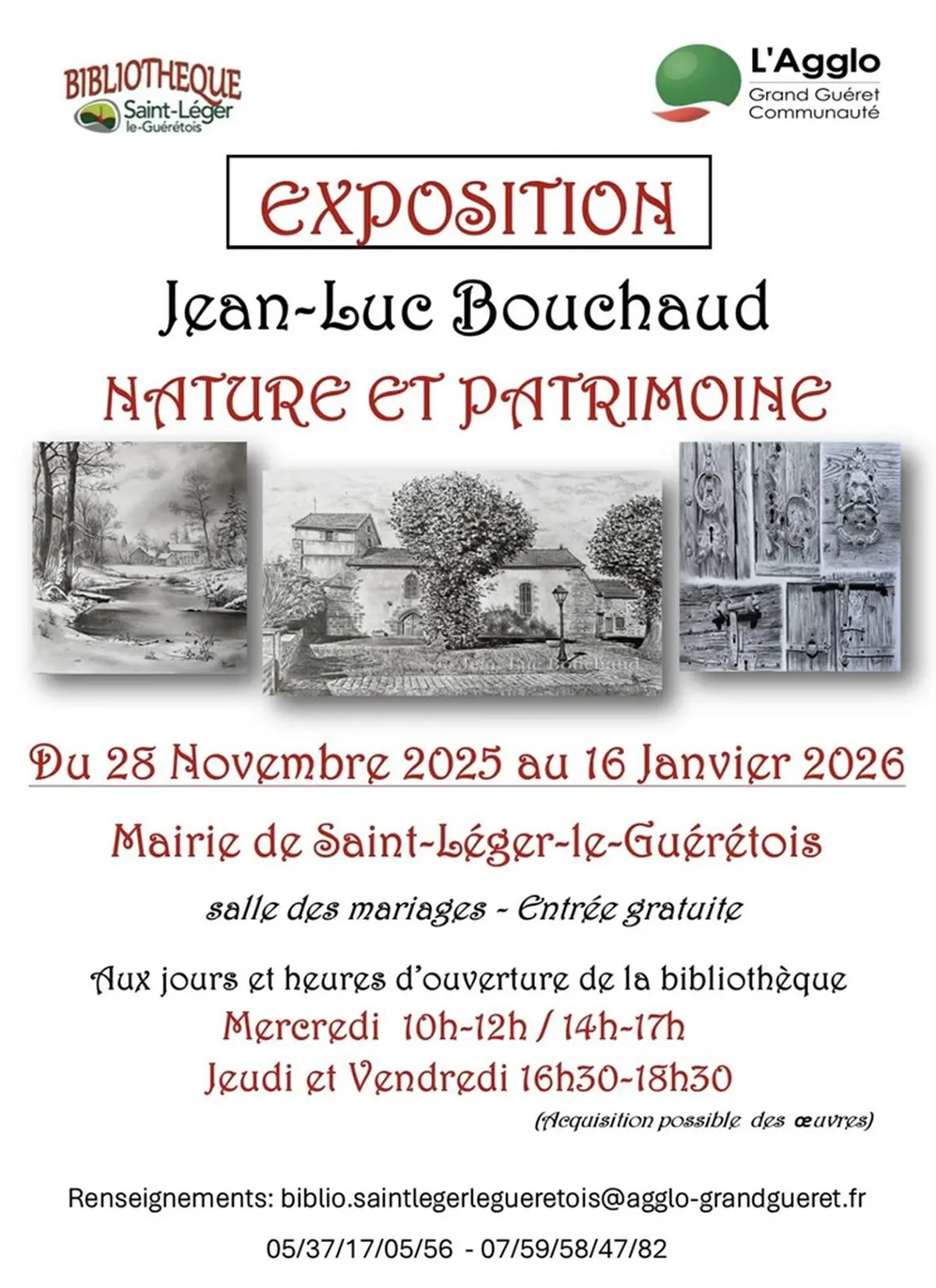 Exposition de Jean-Luc Bouchaud : Nature et Patrimoine