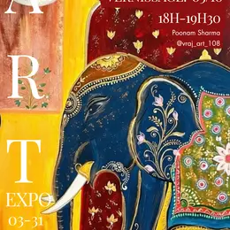 Exposition de l'artiste Poonam Sharma au Bar du Fronton