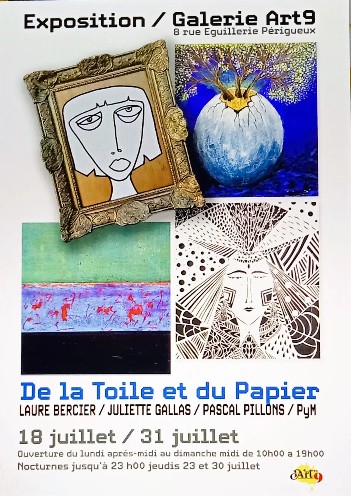 Exposition : De la Toile et du Papier - ART9