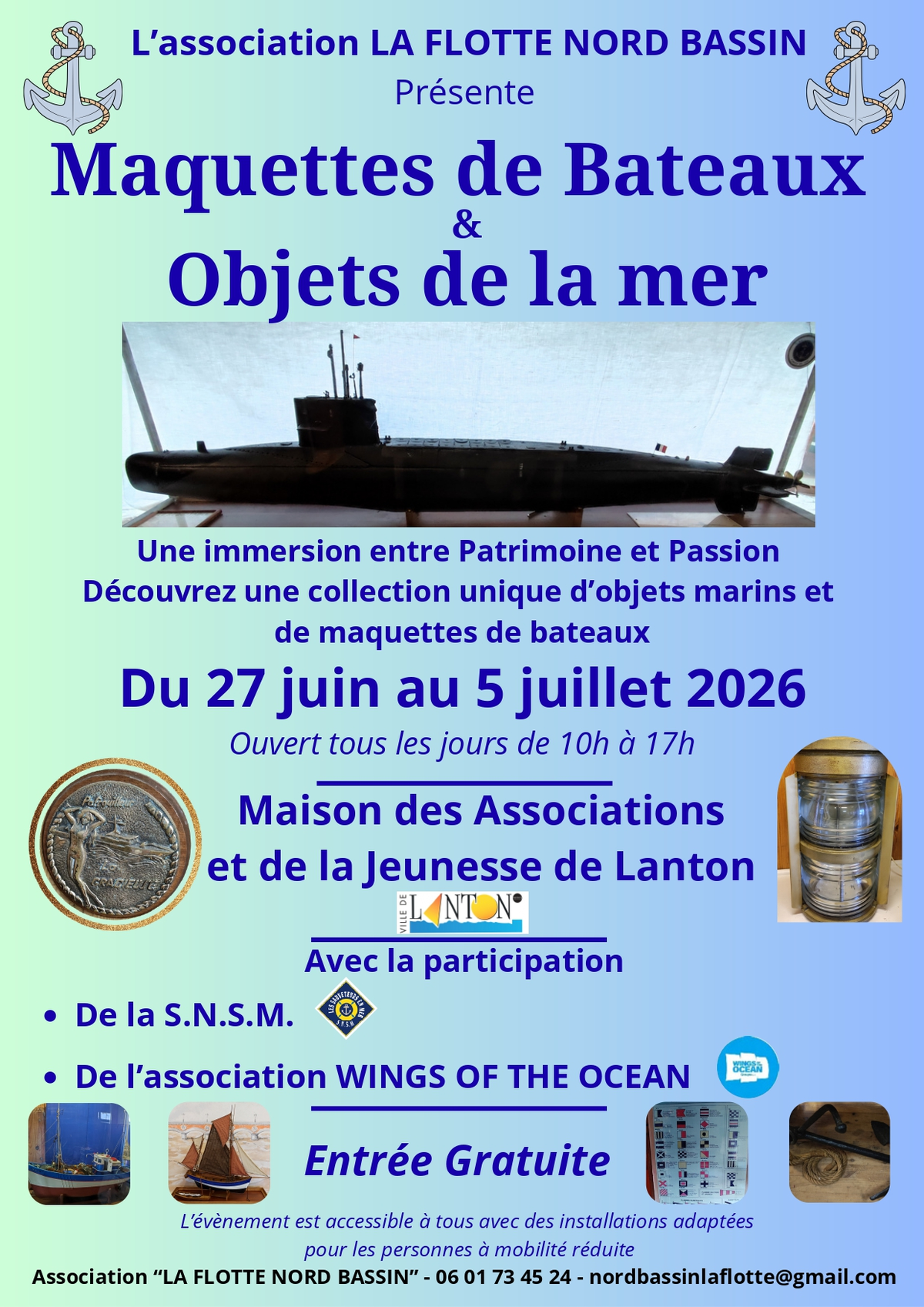 Exposition de maquettes de bateaux & objets de la mer