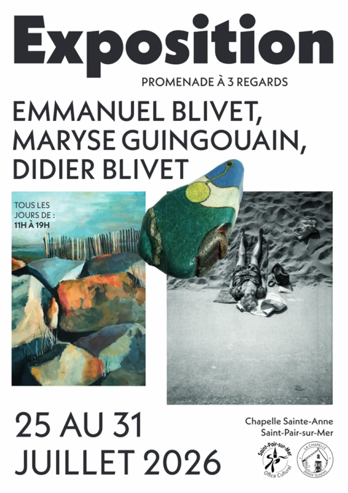 Exposition de Maryse Guingouain, Emmanuel Blivet et Didier Blivet