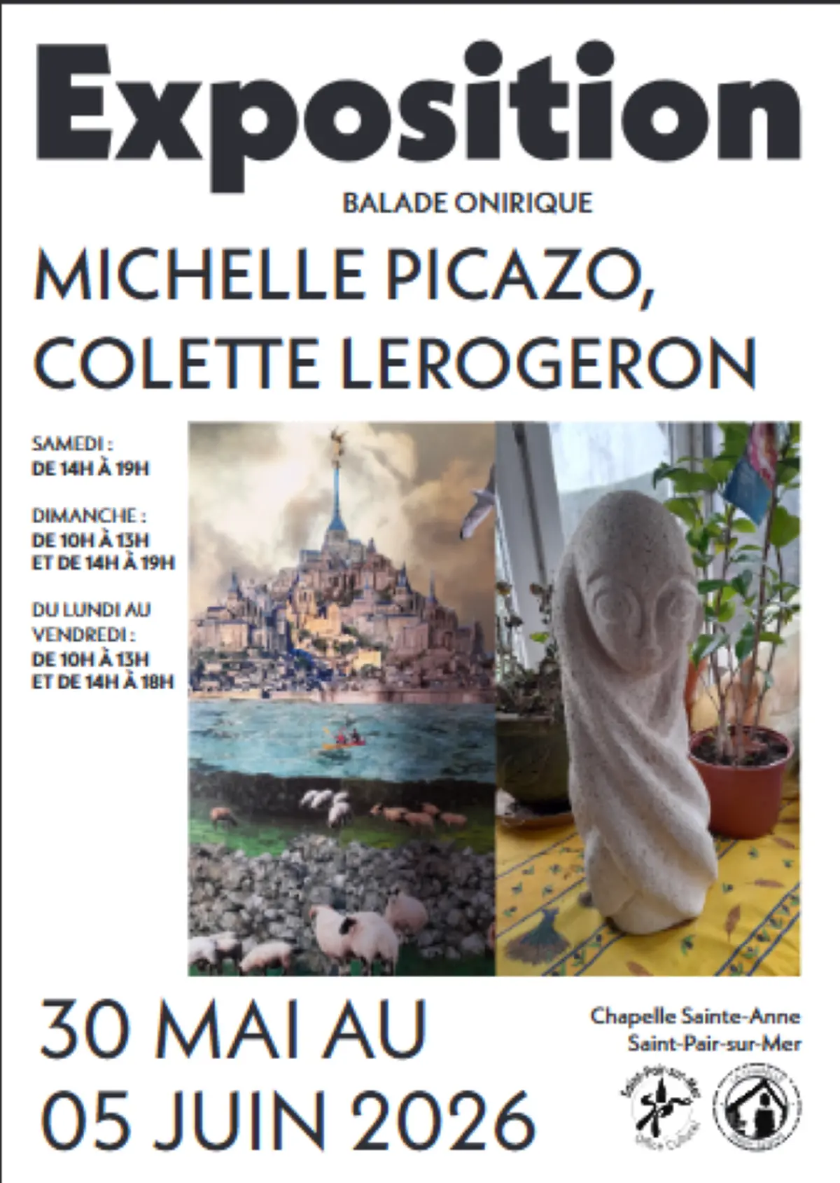 Exposition de Michelle Picazo et de Colette Lerogeron