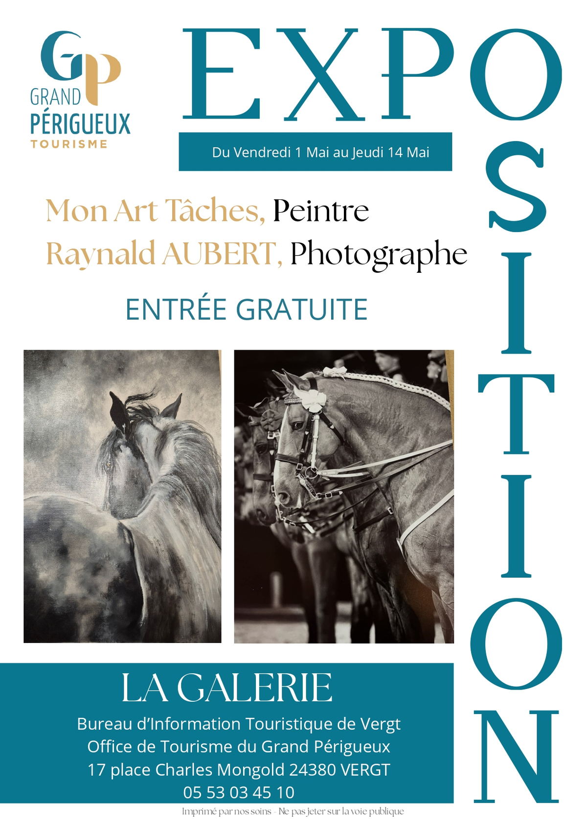 Exposition de Mon Art Tâches, peintre et Raynald AUBERT, photographe