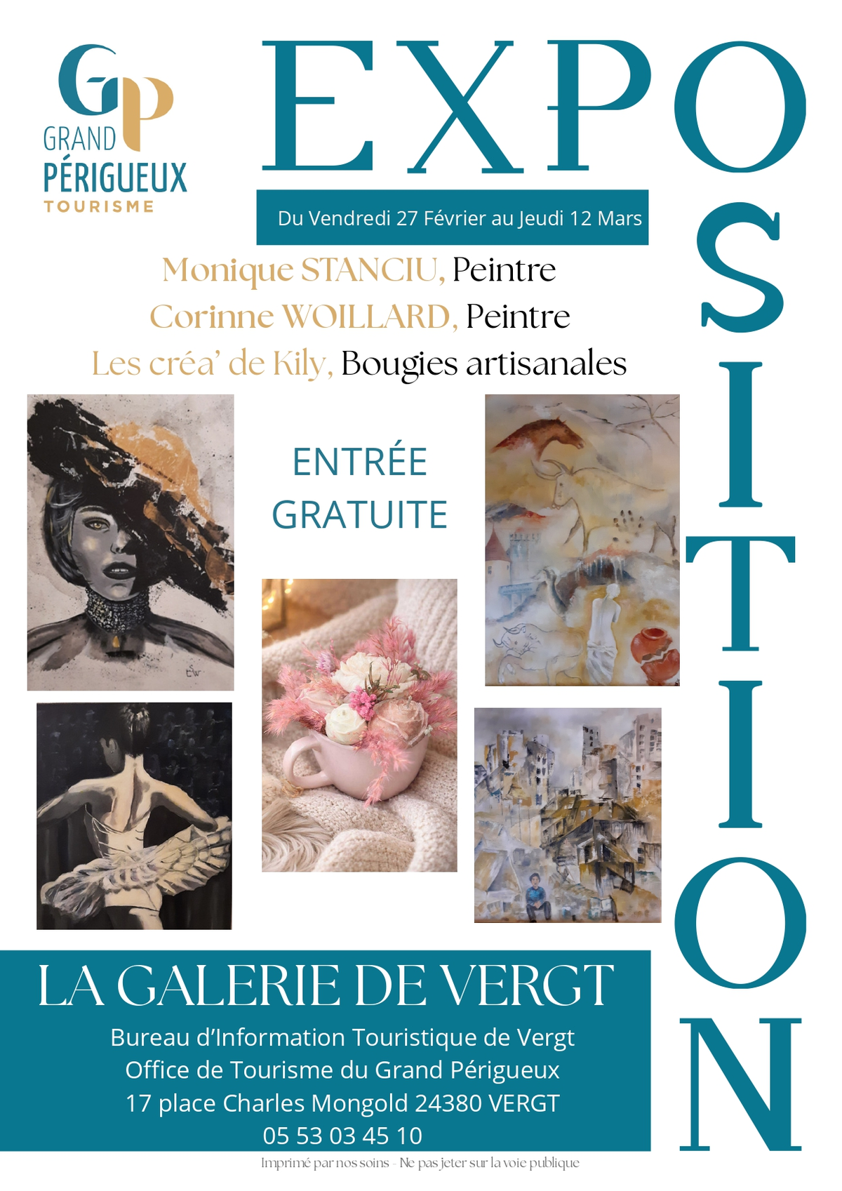 Exposition de Monique STANCIU, Corinne WOILLARD et Les créa' de Kily