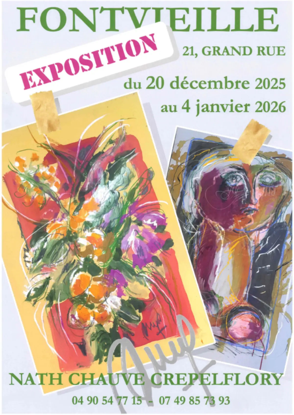Exposition de Nath Chauve Crepel Flory dans son atelier