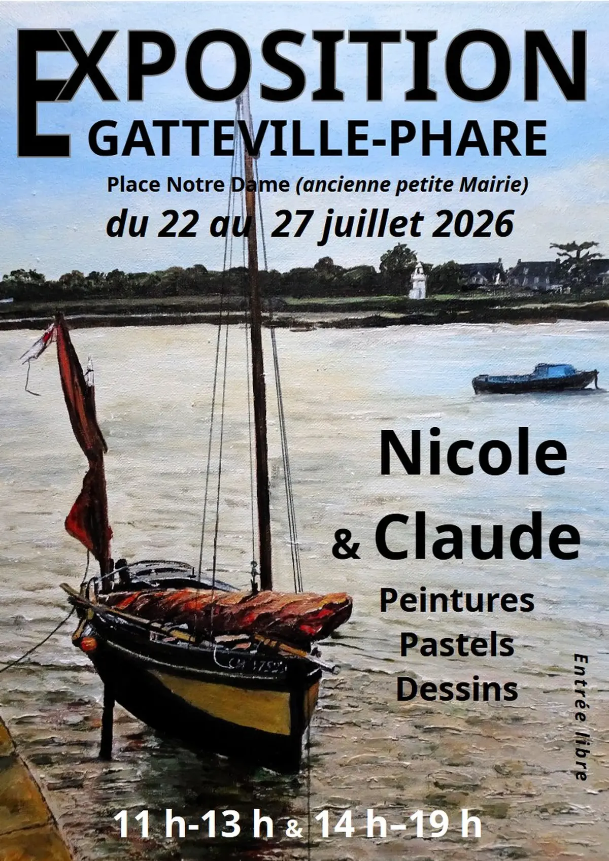Exposition de Nicole et Claude : Peintures, aquarelles, dessins...