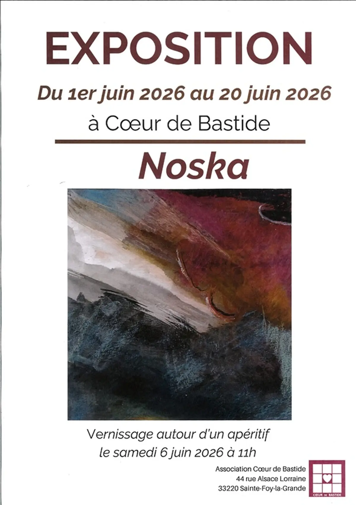 Exposition de Noska à Coeur de Bastide