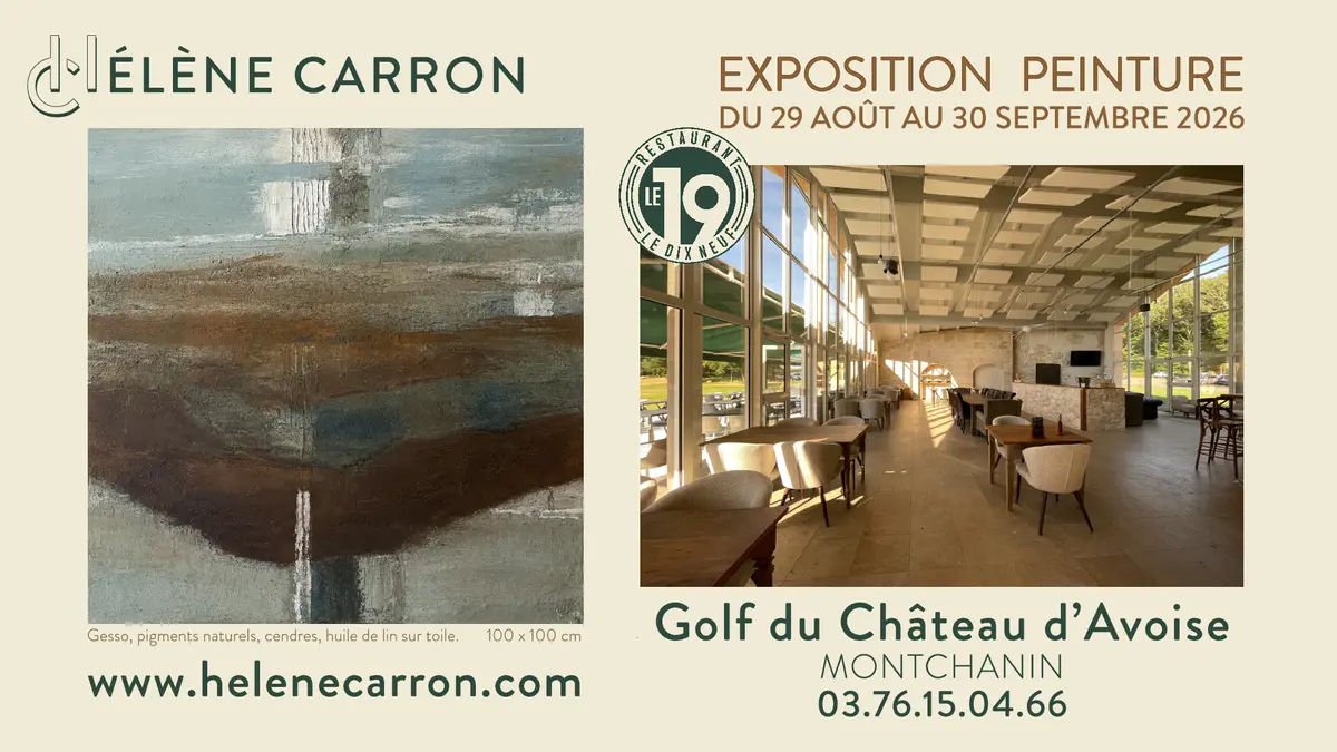 Exposition de peinture d'Hélène Carron au Golf du Château d'Avoise