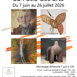 Exposition de peinture, sculpture, pyrogravure au Patio des Arts
