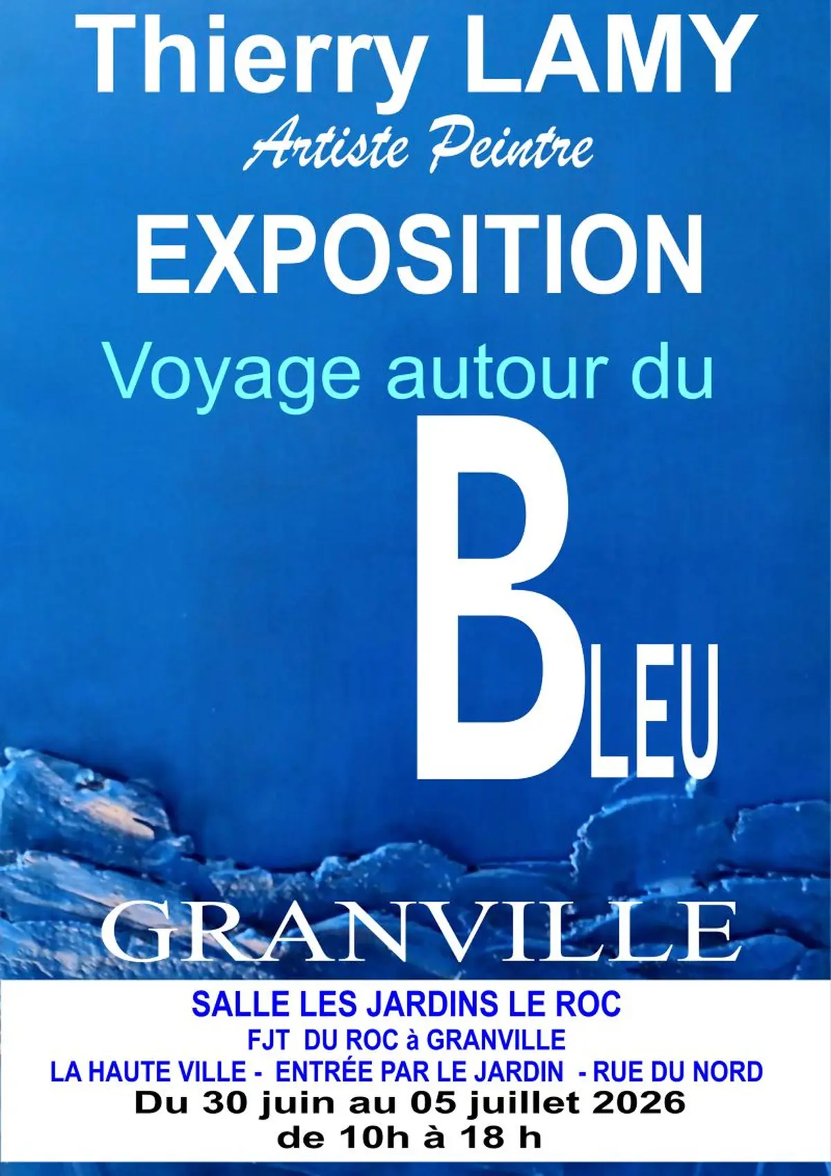 Exposition de peinture  voyage autour du bleu