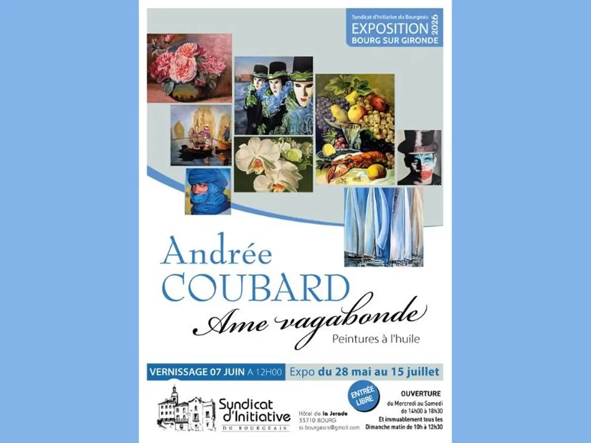 Exposition de peintures à l'huile au Syndicat d'Initiative de Bourg