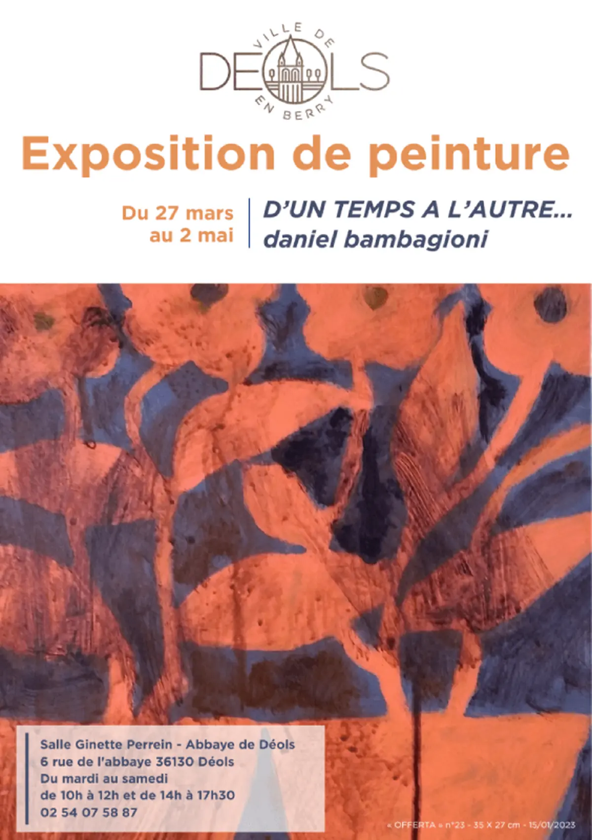 Exposition de peintures “D’un temps à l’autre” de Daniel Bambagioni