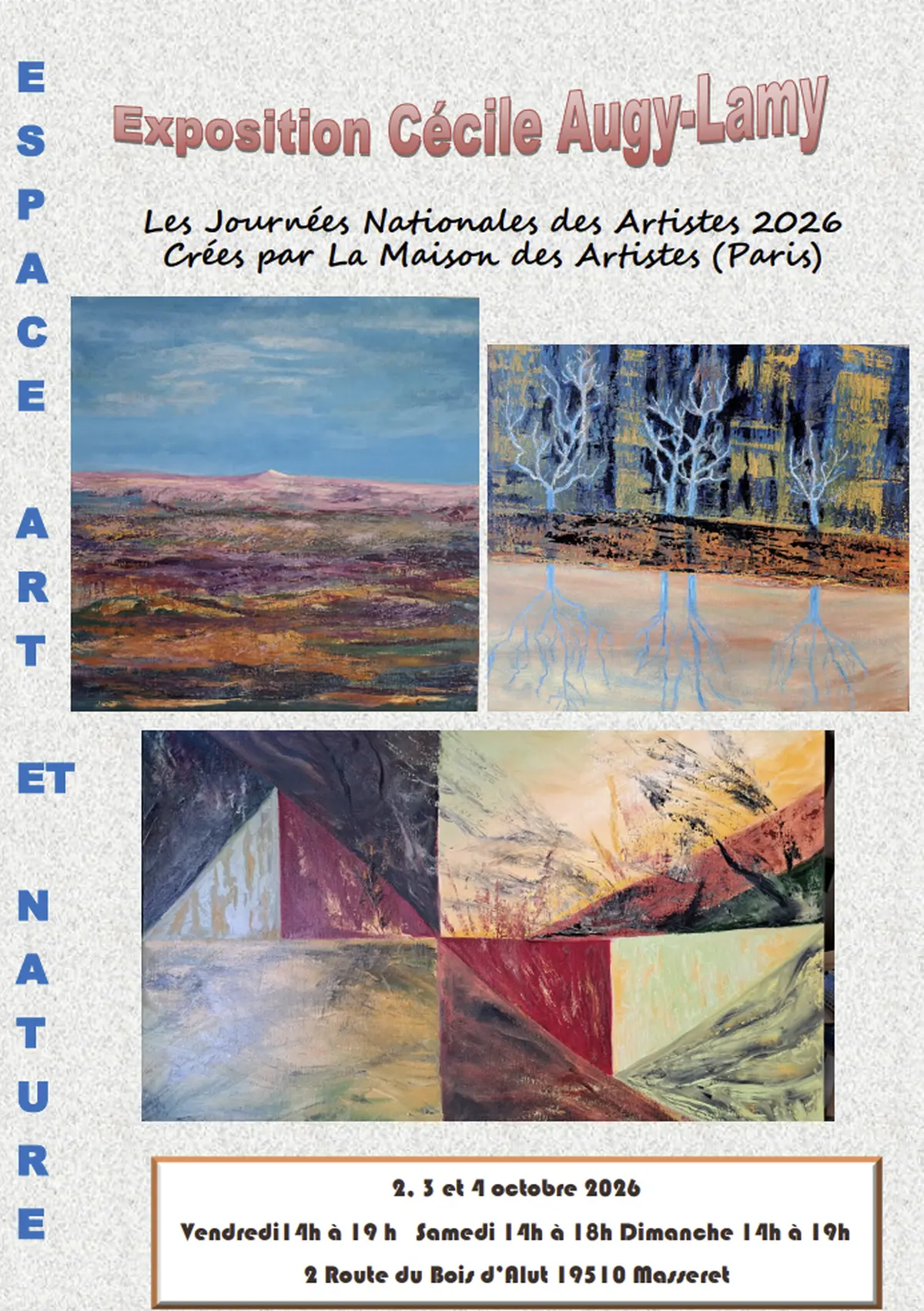 Exposition de peintures de Cécile Augy-Lamy