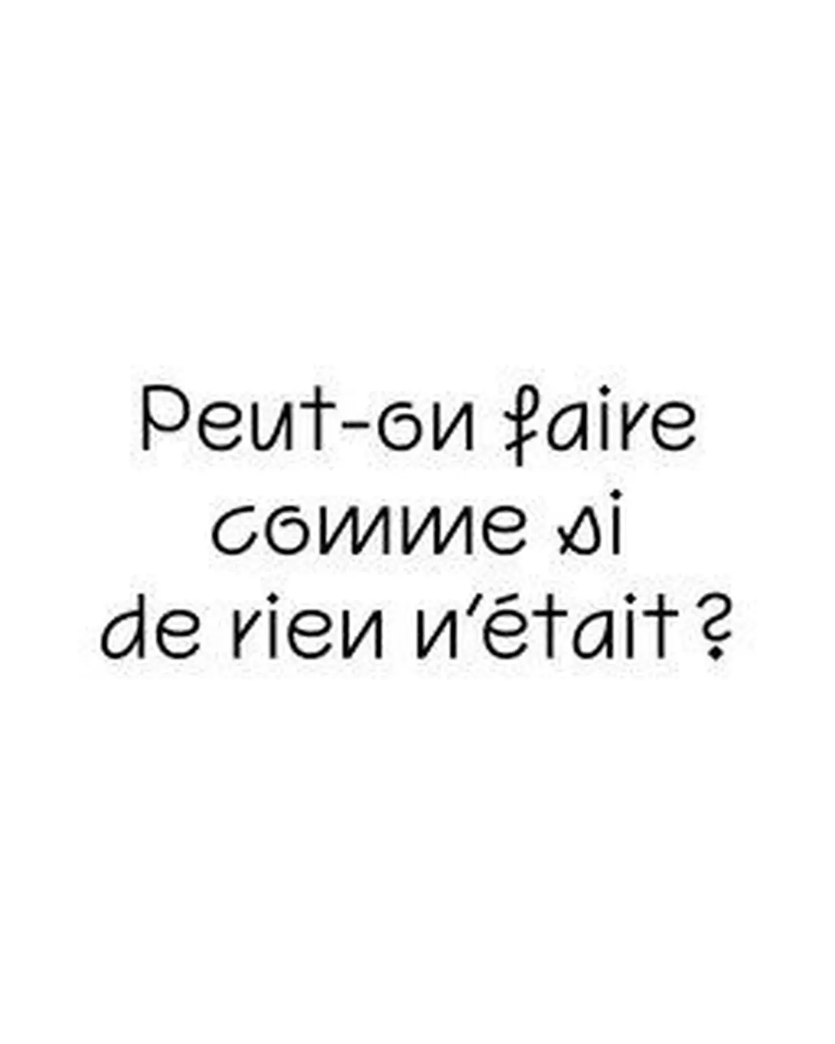 Fabienne Audéoud : Peut-on faire comme si de rien n'était ?