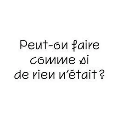 Fabienne Audéoud : Peut-on faire comme si de rien n'était ?