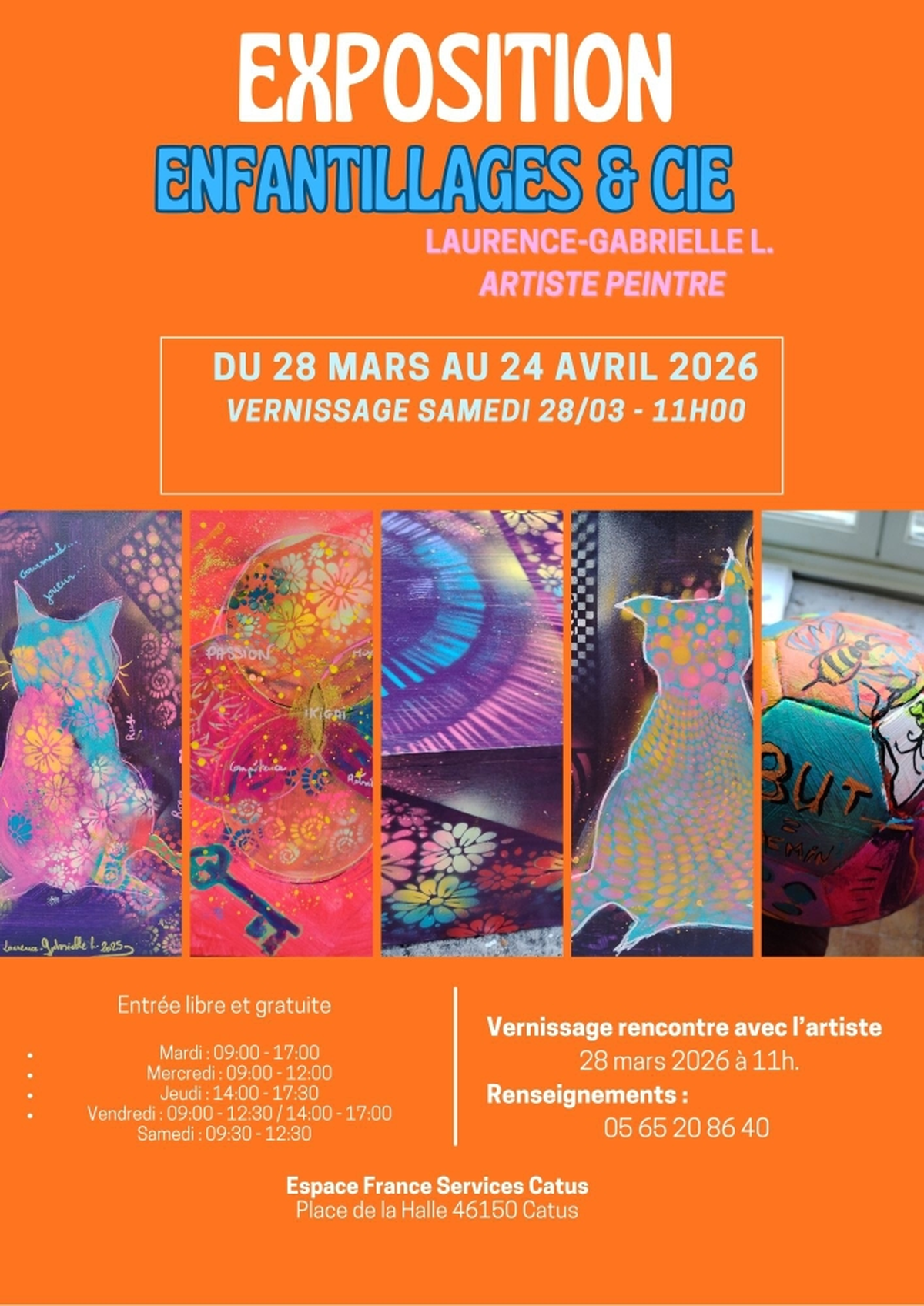 Exposition de peintures de Laurence-Gabrielle L.