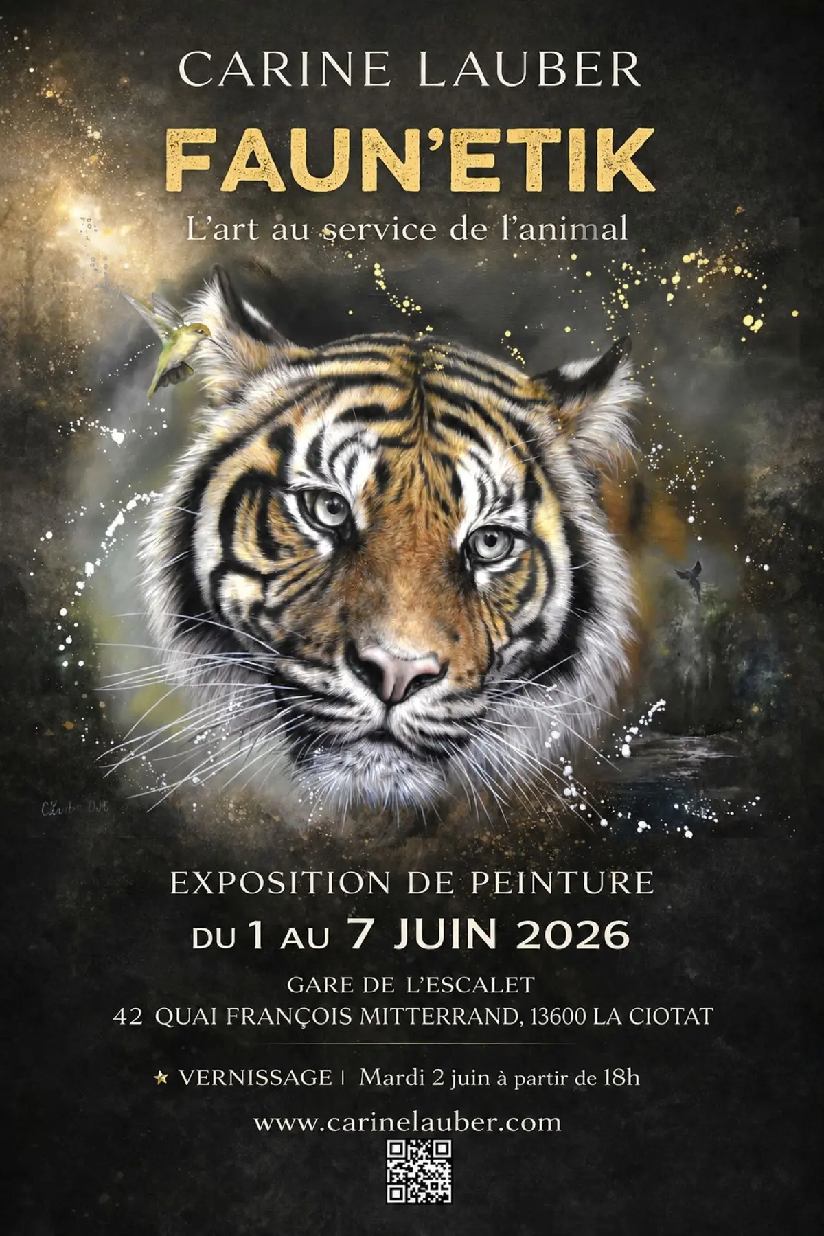 Exposition de peintures Faun'Etik de l'artiste Carine Lauber