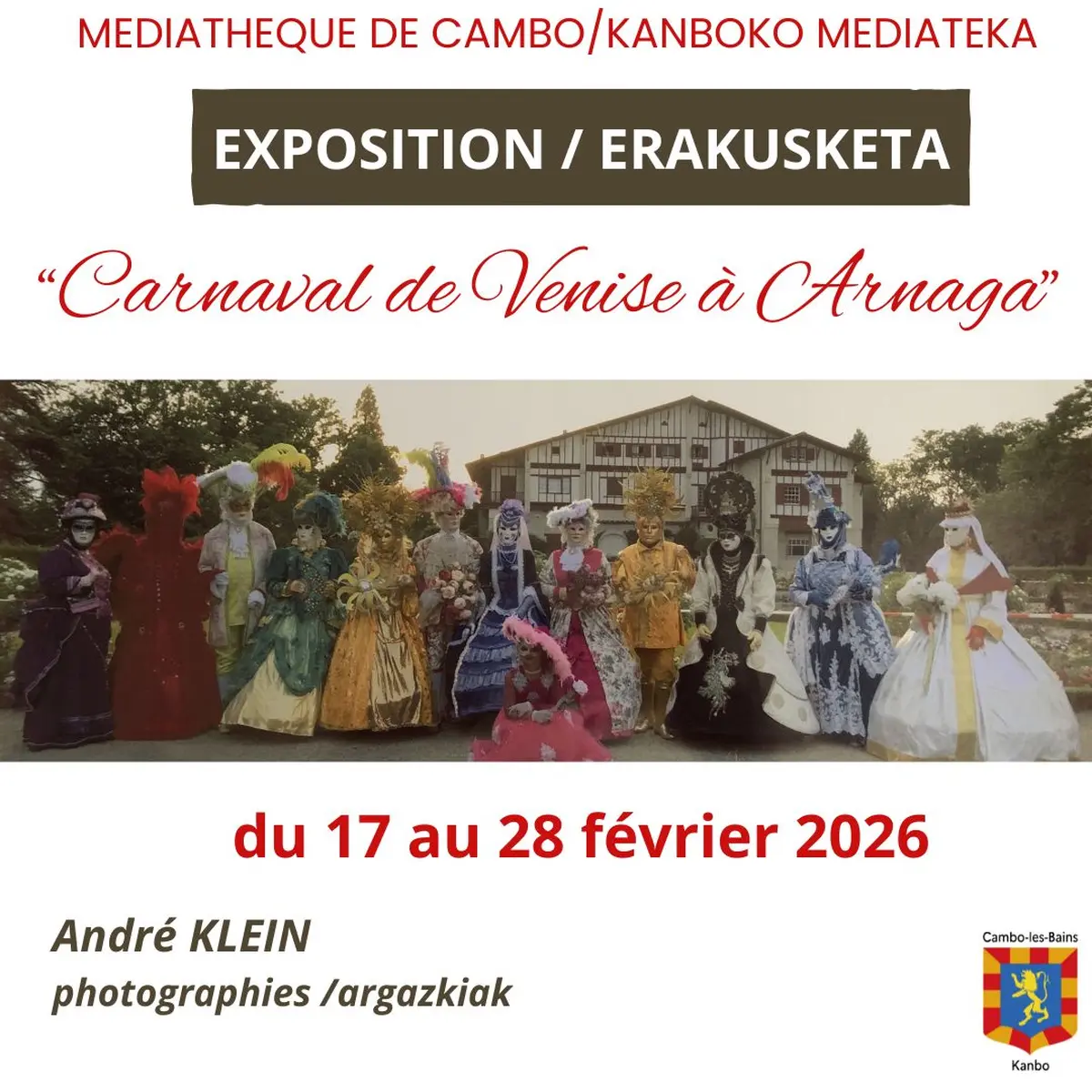 Exposition de photographie : Le Carnaval de venise à Arnaga par André Klein