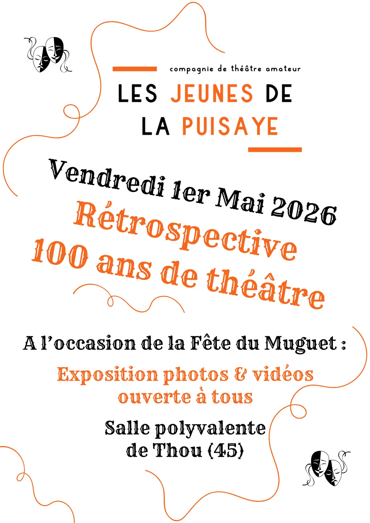 Exposition de photos et vidéos - Les 100 ans de théâtre des Jeunes de la Puisaye