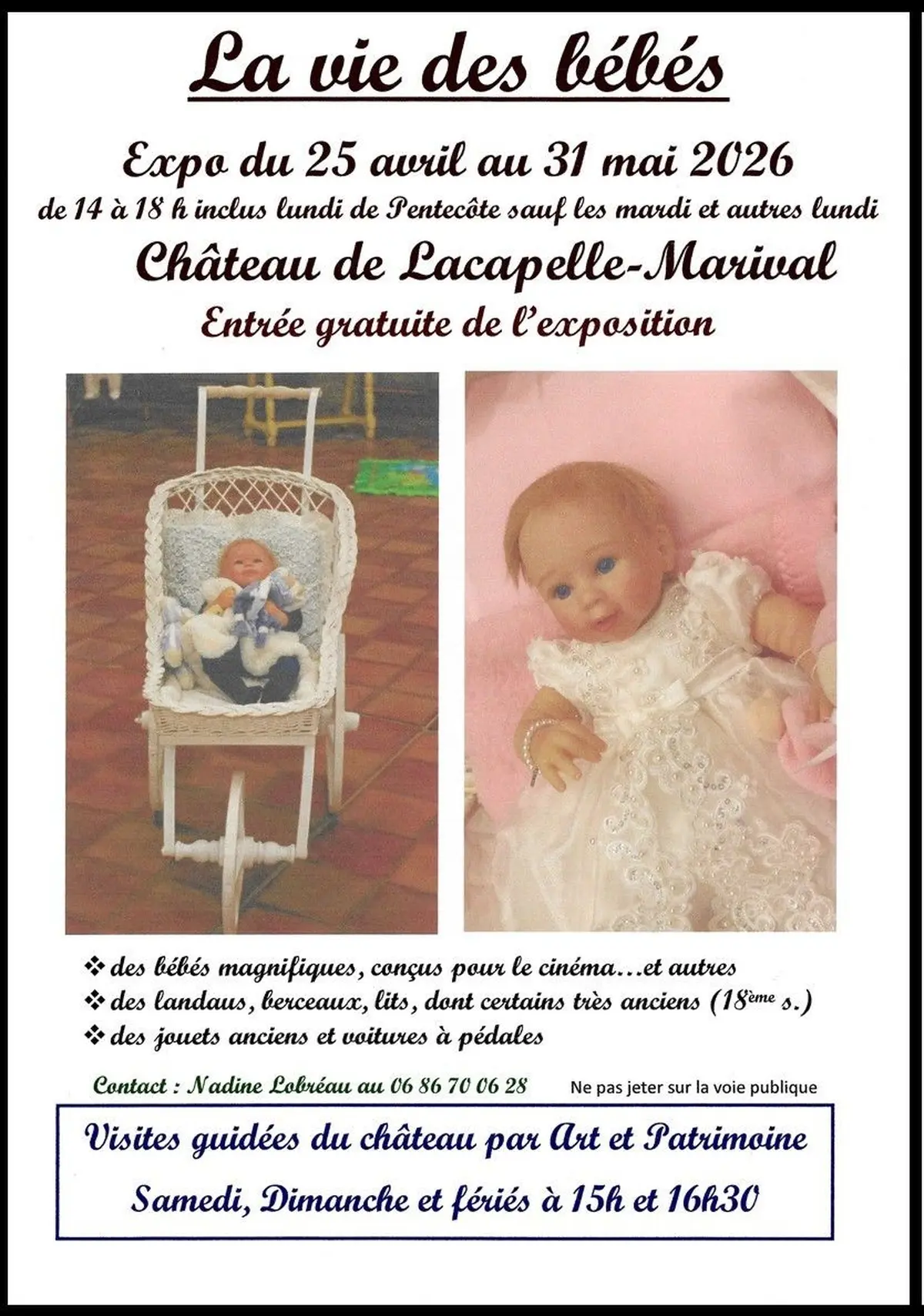 Exposition de Printemps au Château de Lacapelle-Marival : la vie des bébés