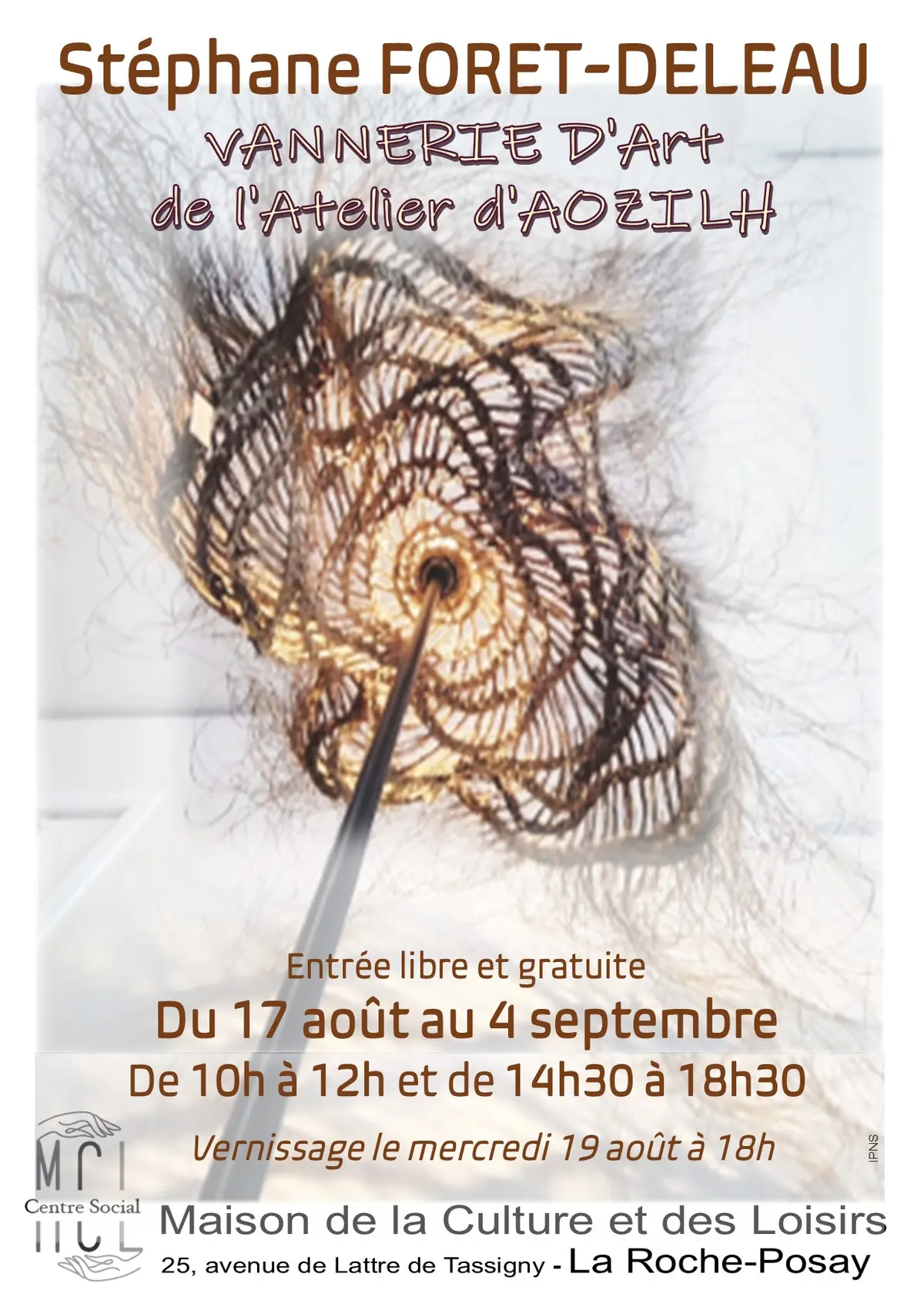 Exposition de vannerie d'art de Stéphane Foret-Deleau