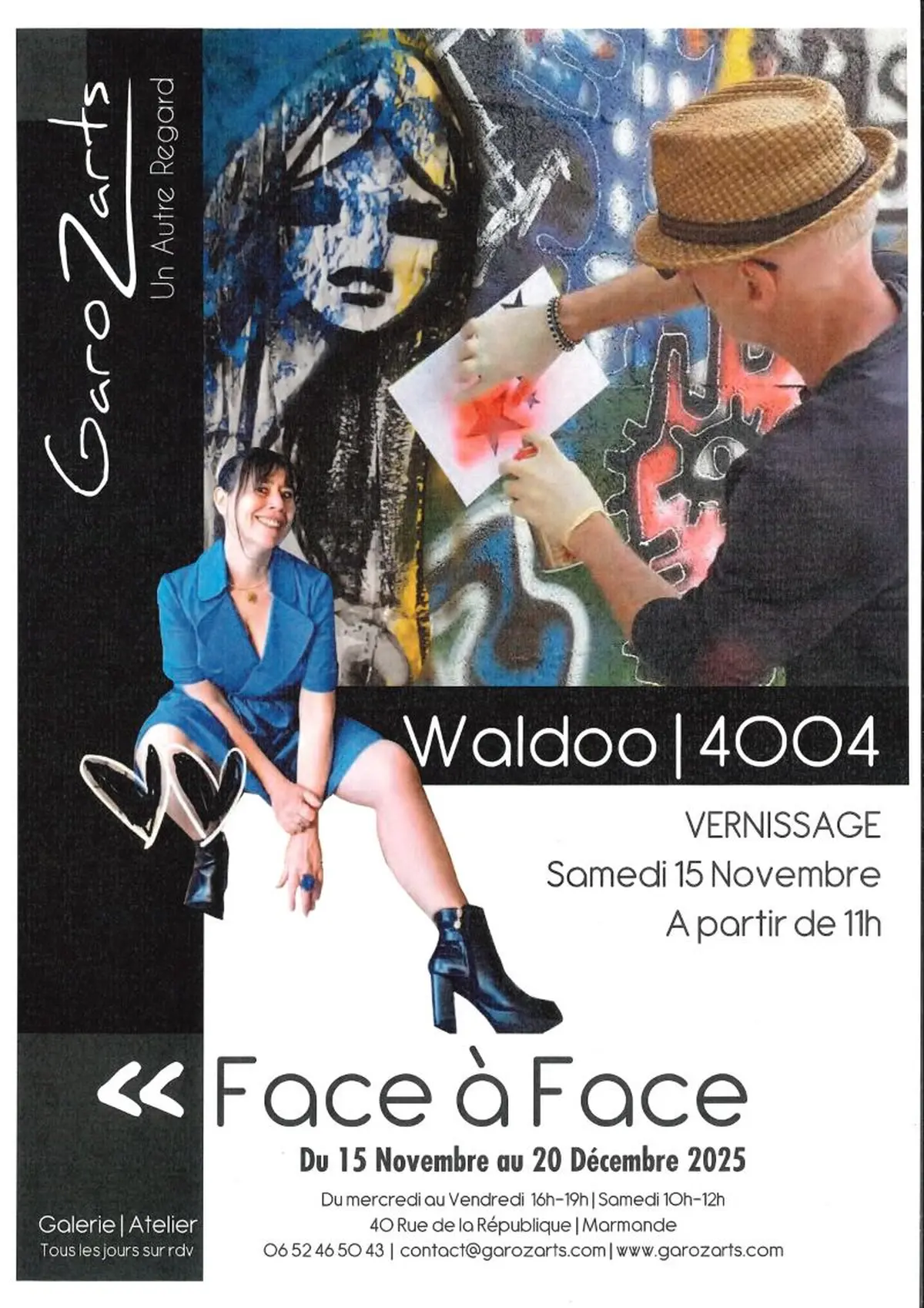 Exposition de Waldoo et 4004 Face à Face à GaroZarts