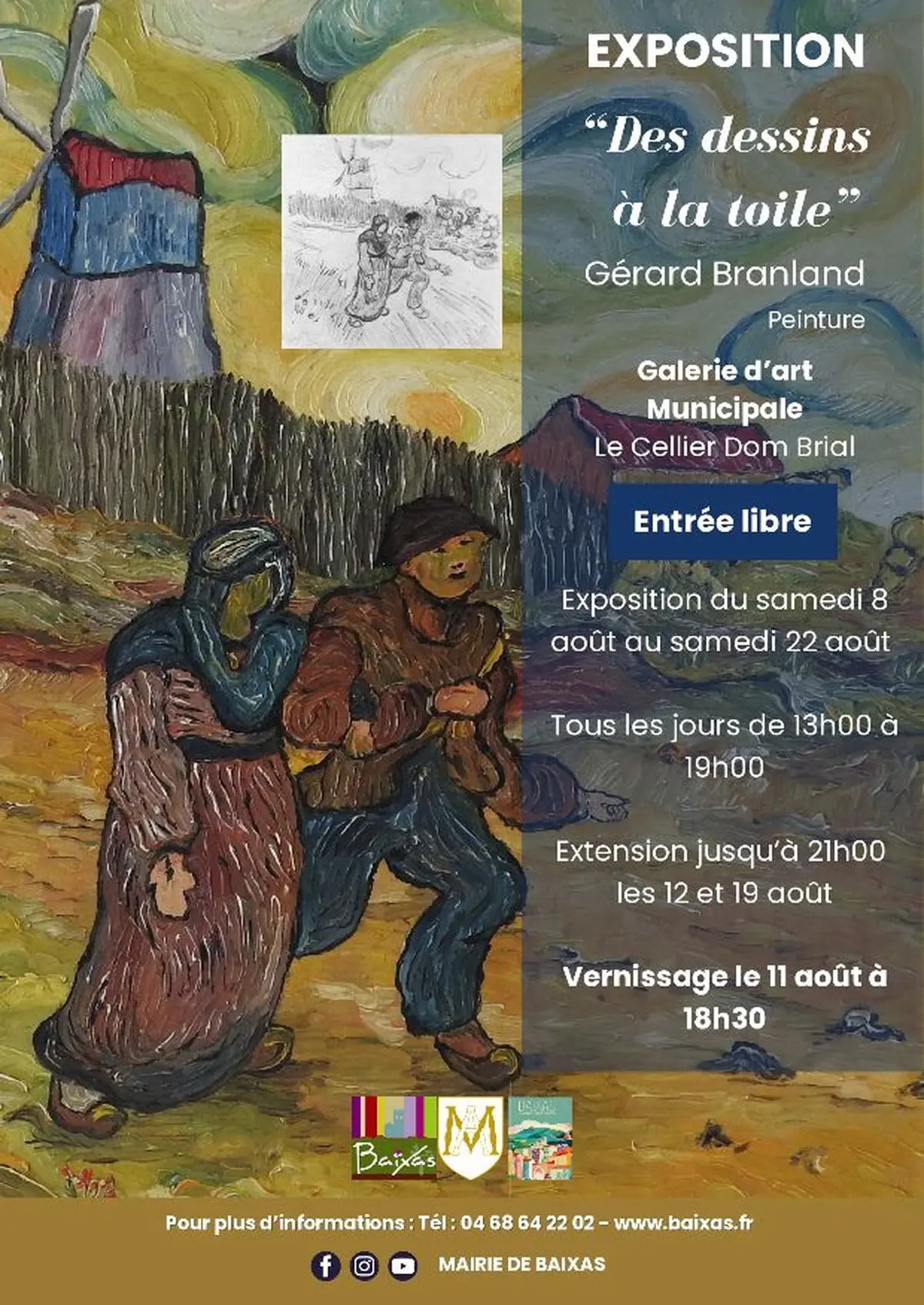 Exposition Des Dessins à La Toile De Gérard Branland