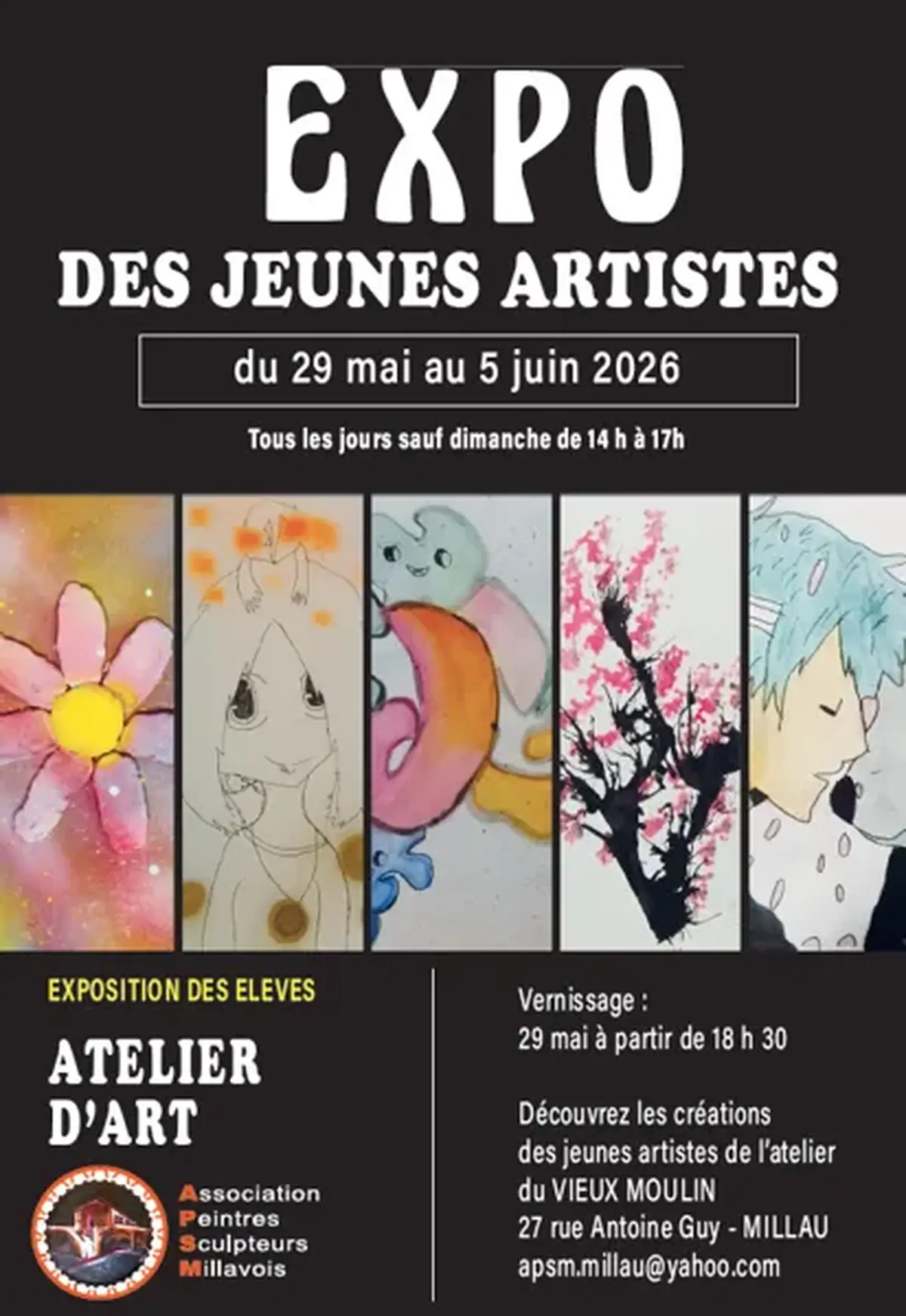 Exposition des élèves de l'APSM- Vieux Moulin