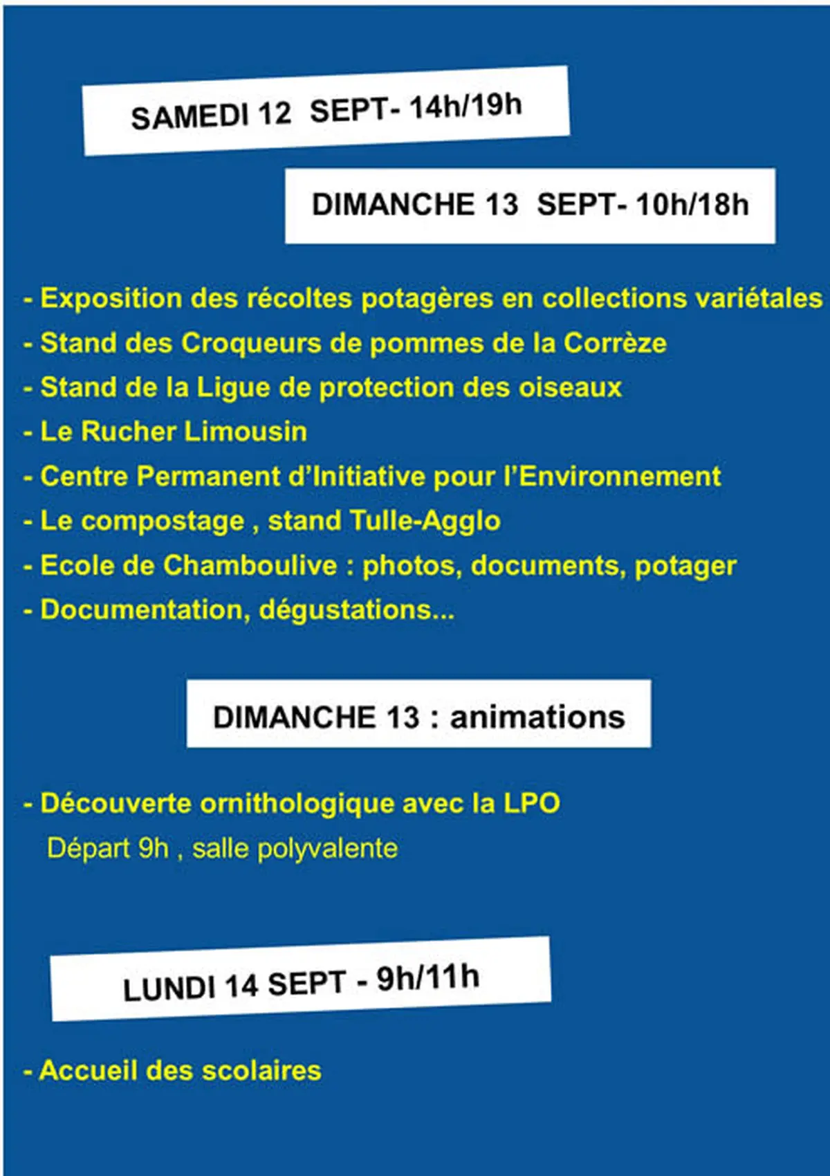 Exposition des récoltes potagères