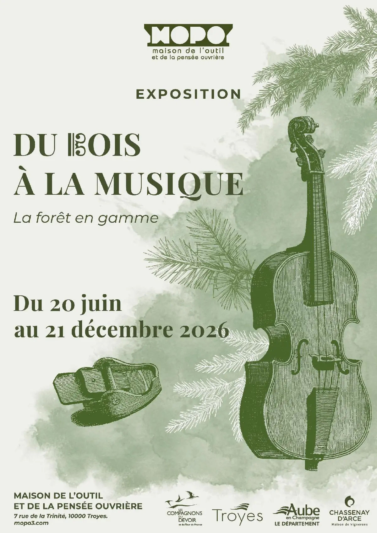 Exposition Du bois à la musique, la forêt en gamme