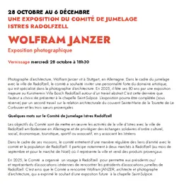 Exposition du comité de jumelage Istres / Radolfzell : exposition photographique de WOLFRAM JANZER