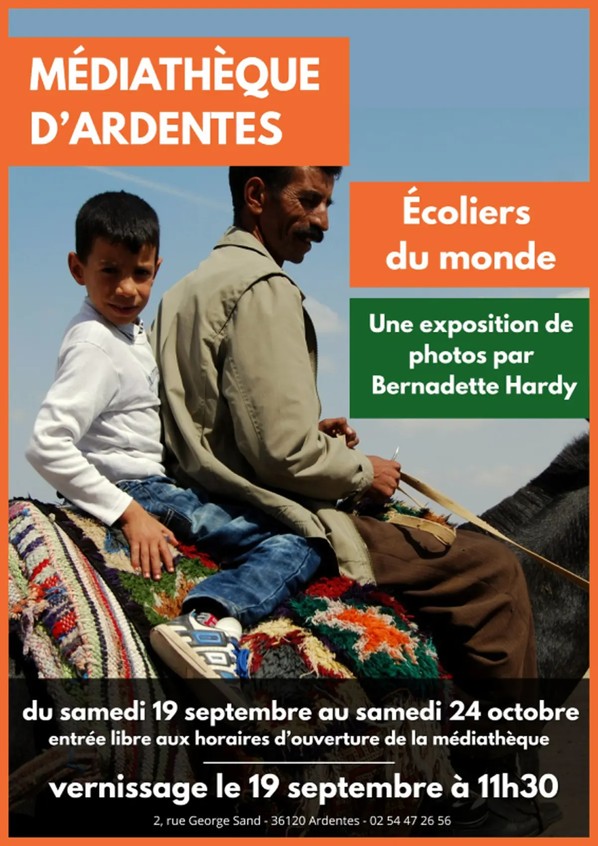 Exposition Écoliers du monde par Bernadette Hardy