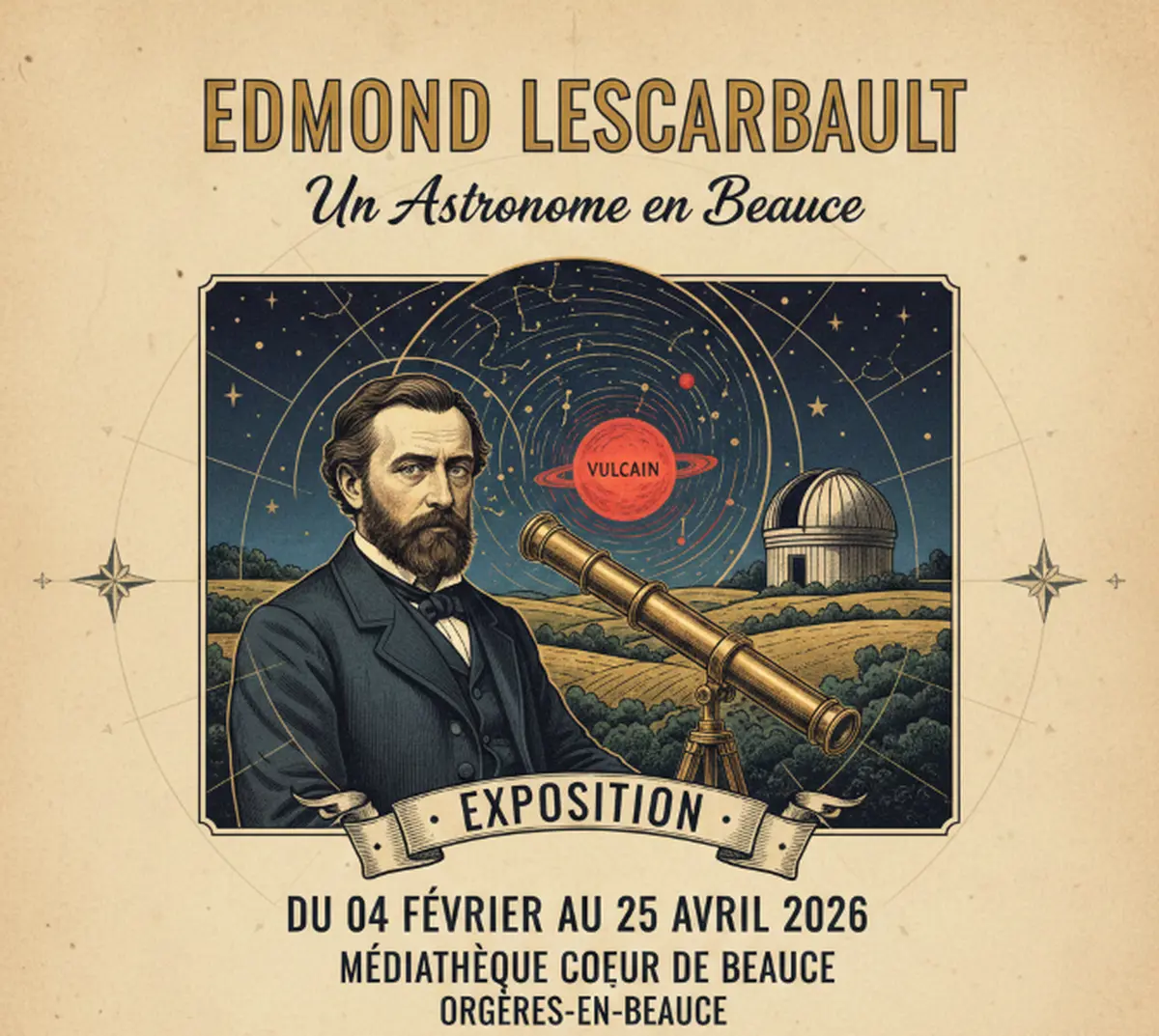 Exposition « Edmond Lescarbault, un astronome en Beauce »