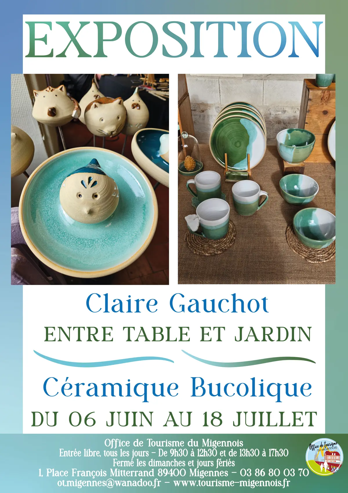 Exposition - Entre Table et Jardin - Céramique Bucolique - Claire Gauchot