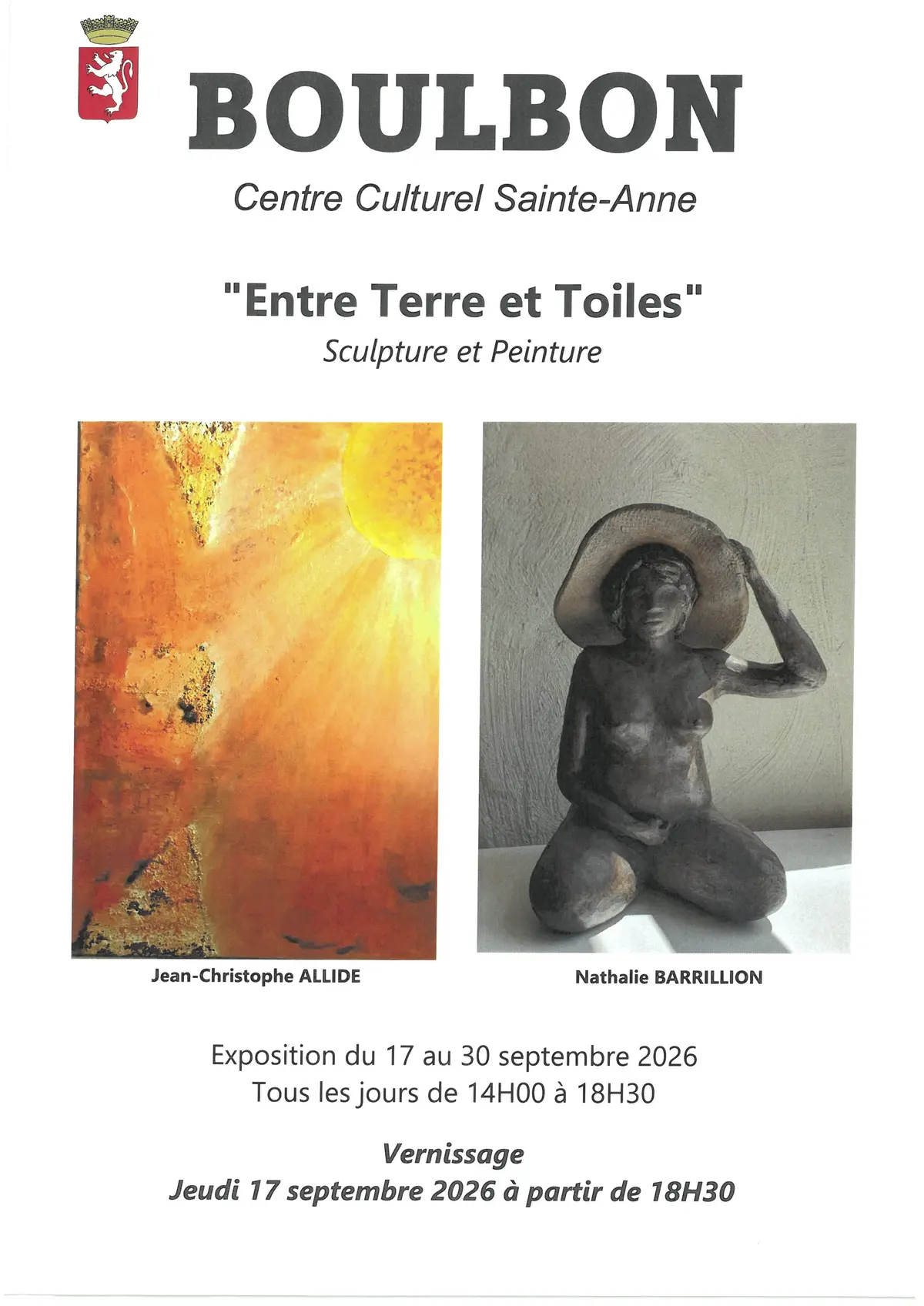 Exposition Entre Terre et Toiles de Jean-Christophe Allide et Nathalie Barrillion