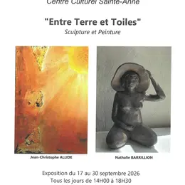 Exposition Entre Terre et Toiles de Jean-Christophe Allide et Nathalie Barrillion