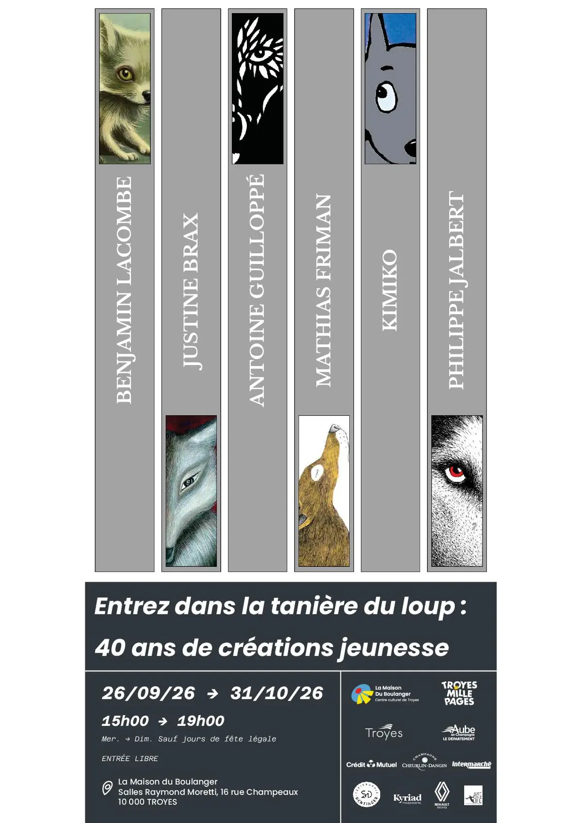 Exposition Entrez dans la tanière du loup : 40 ans de créations jeunesse