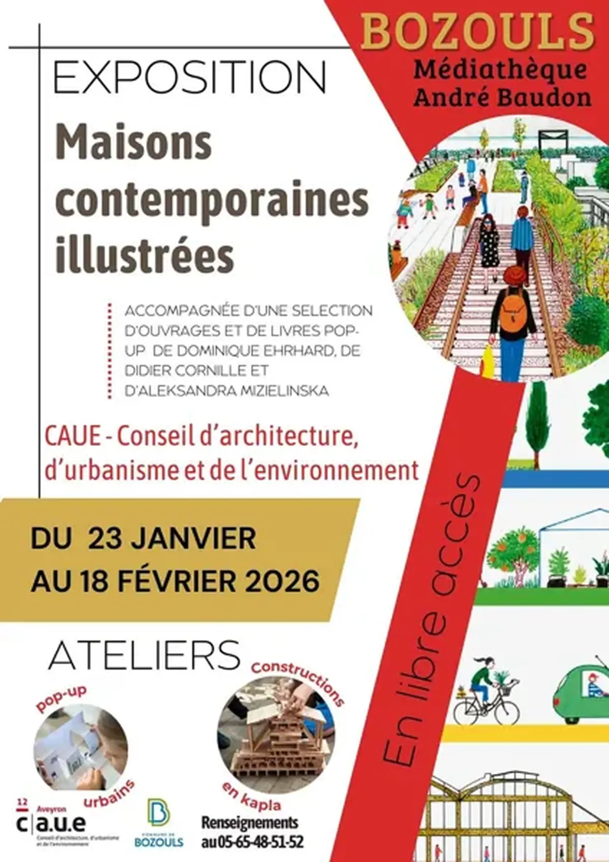 Exposition et ateliers Maisons contemporaines illustrées