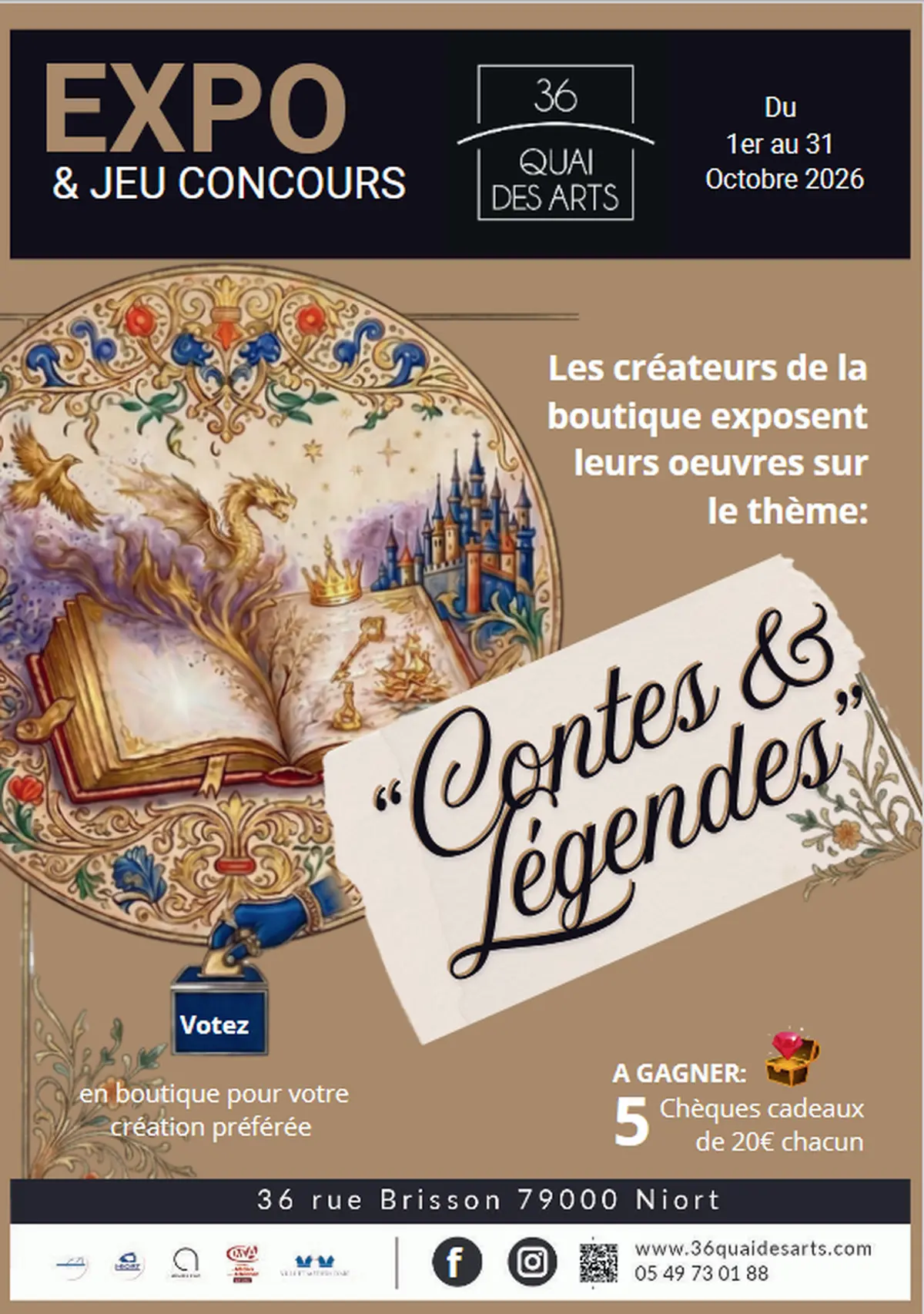 Exposition et jeu concours au 36 Quai des Arts à Niort