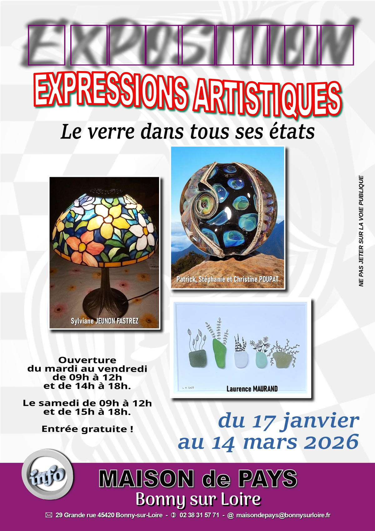 Exposition Expressions artistiques : le verre dans tous ses états