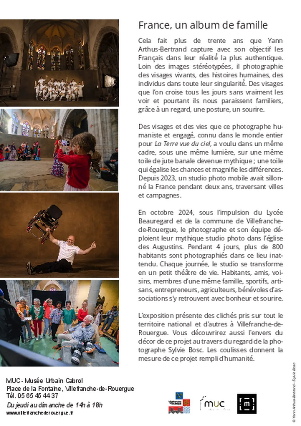 Exposition “France, un album de famille” de Yann Arthus-Bertrand et Sylvie Bosc