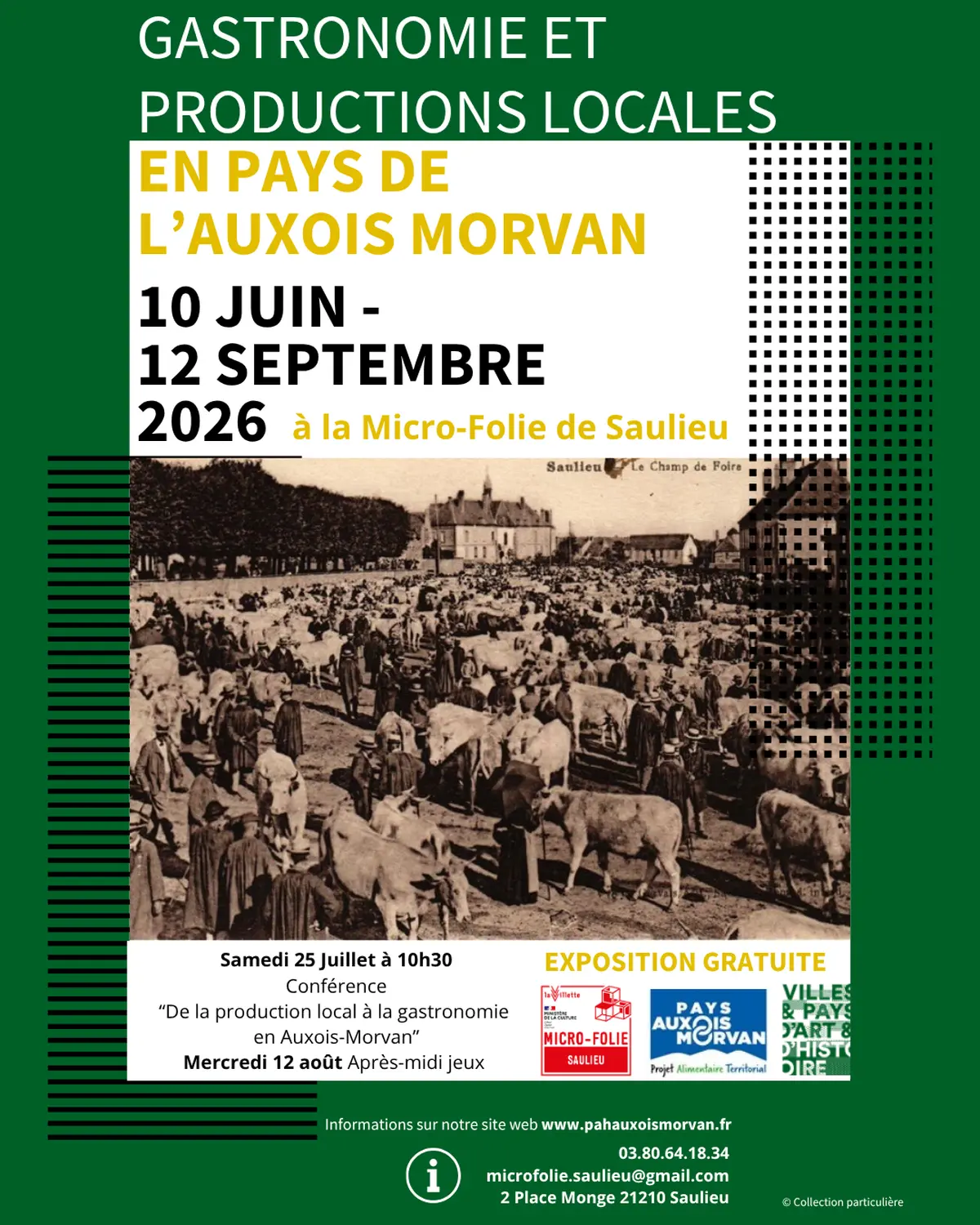 Exposition Gastronomie et productions locales en pays de l'Auxois-Morvan à la Micro-Folie de Saulieu